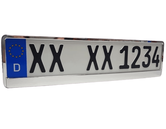 Kfz Kennzeichen-Halterung für Standard Kfz Kennzeichen 520 x 110 mm -  Zulassungsstelle
