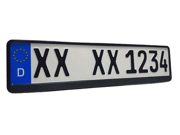 2x Kennzeichenhalter Auto Schwarz Hochglanz Kennzeichenhalterung KFZ ,  13,99 €