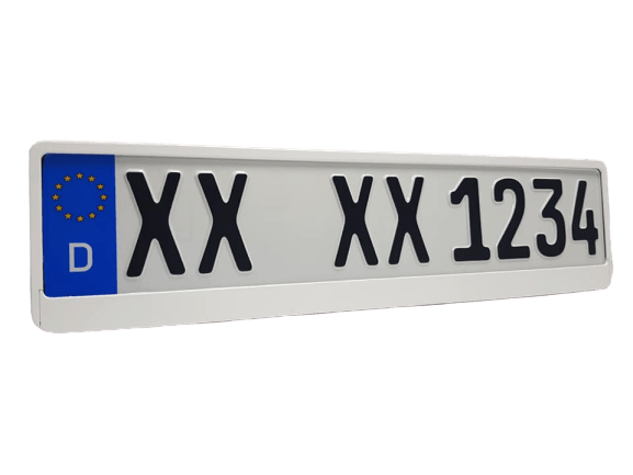 Kfz Kennzeichen-Halterung für Standard Kfz Kennzeichen 520 x 110